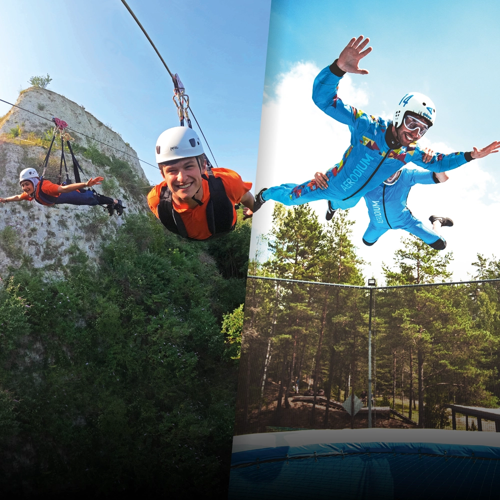 The skywire and skydive activity at hangloose bluewater