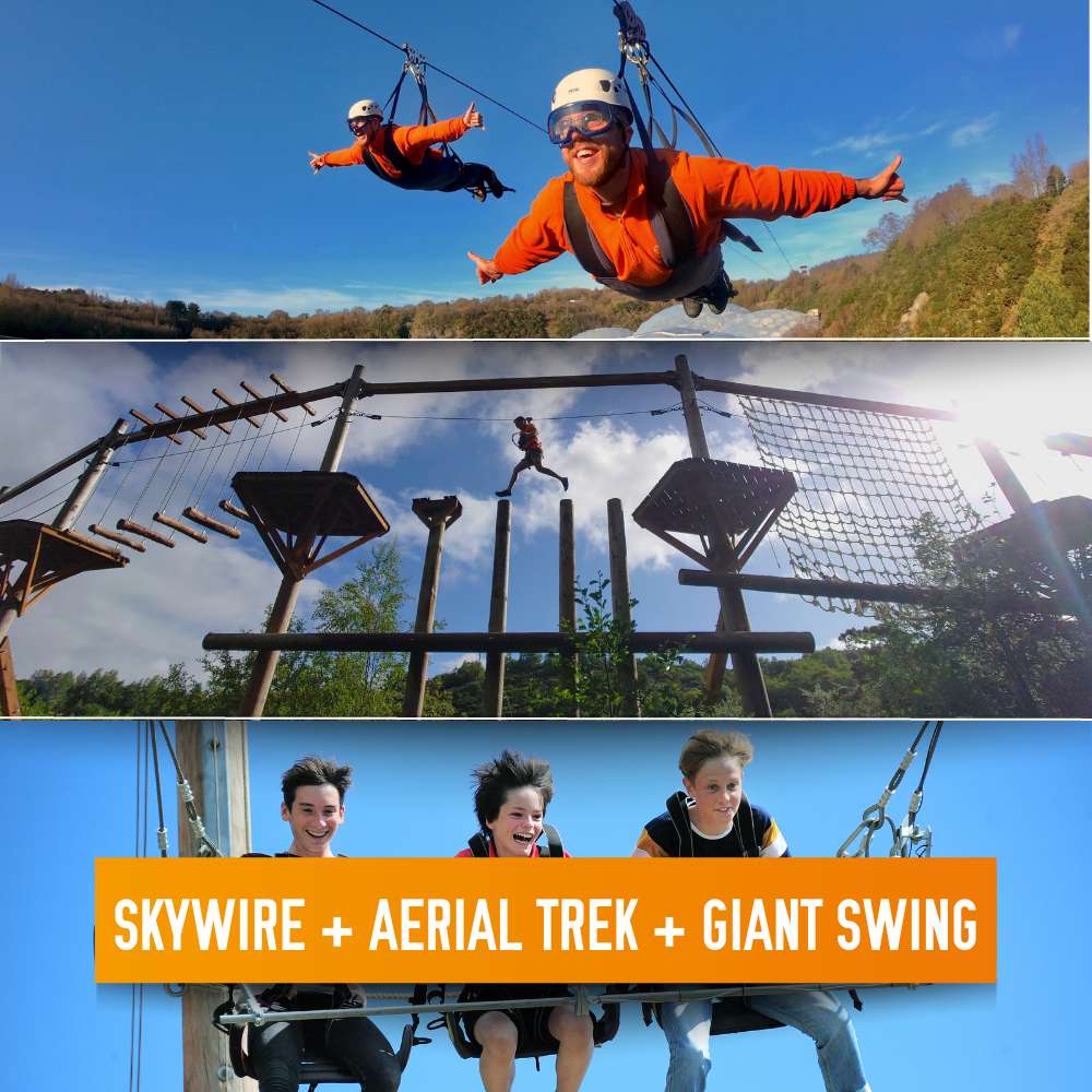 Skywire, Aerial Trek and Giant swing package at Eden