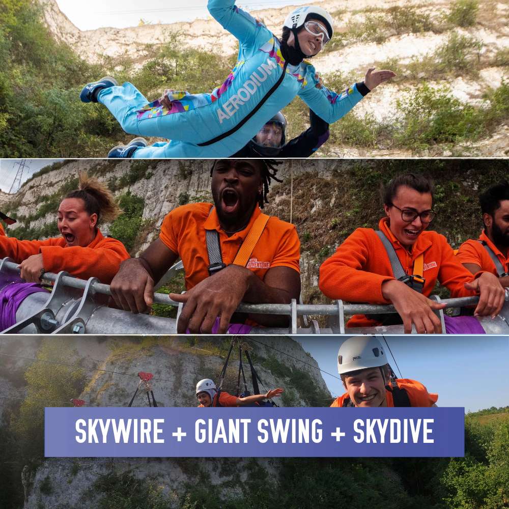 Skydiving package, including the giant swing and zipline at hangloose bluewater