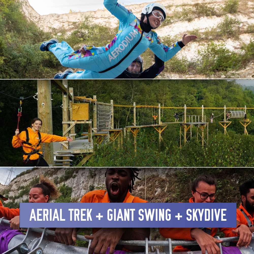 Skydive package including treetop trek and giant swing at hangloose bluewater