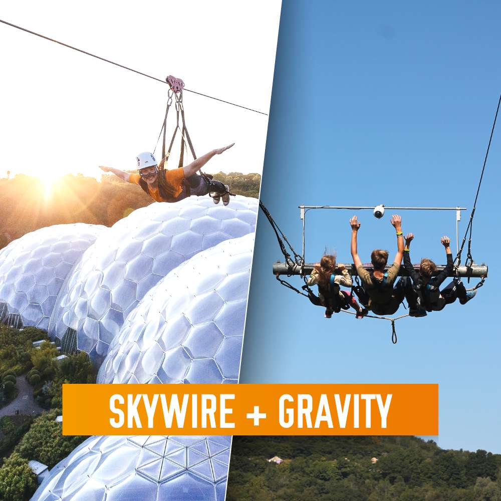 Skywire and gravity swing at the eden project