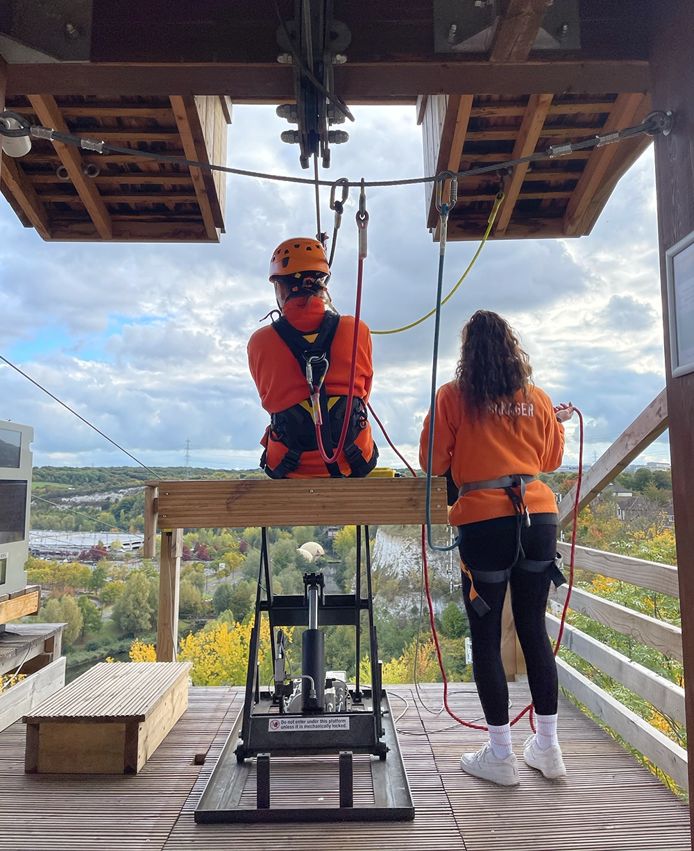 The accessibility zipwire at Hangloose Bluewater